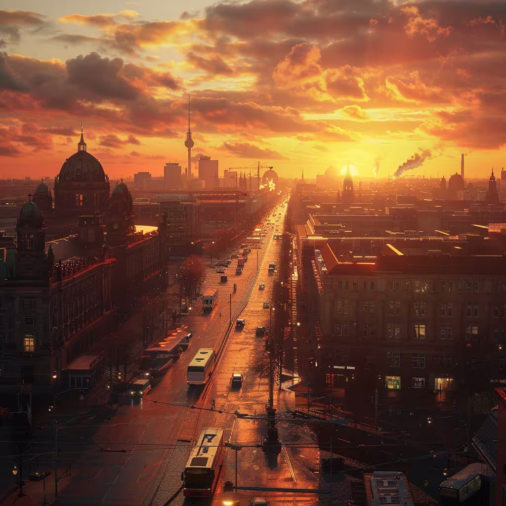 Berlin Sunset Clouds